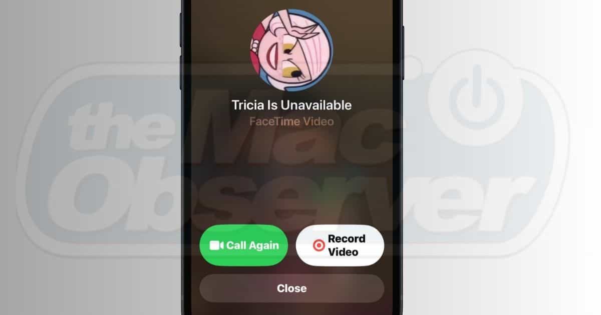 FaceTime Unavailable Prompt on iPhone