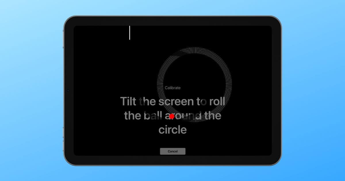 Fix the Calibrate Screen Pop-Up on the iPad