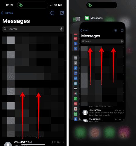 Force Quit Messages app