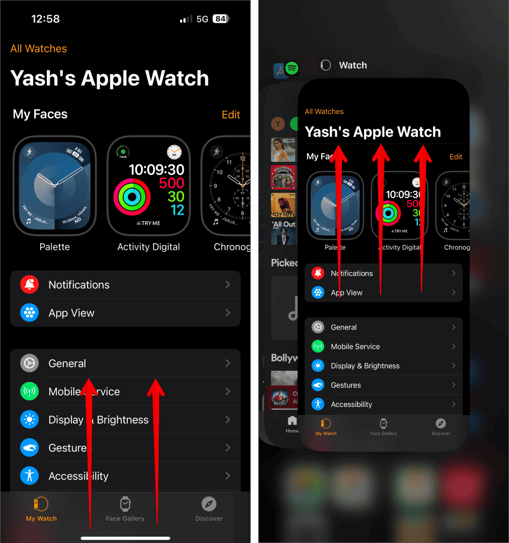 Force Quit the Watch app
