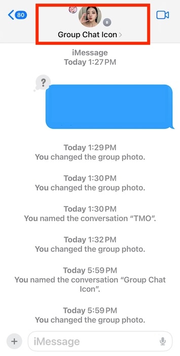 Opening a Group iMessage