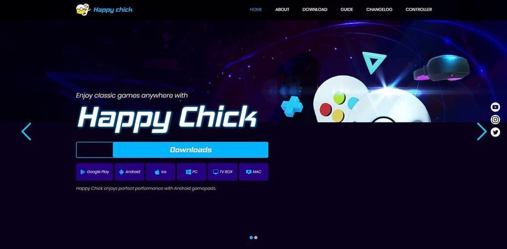 Happy Chick emulator homepage