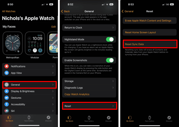 Reset Sync Data in Apple Watch