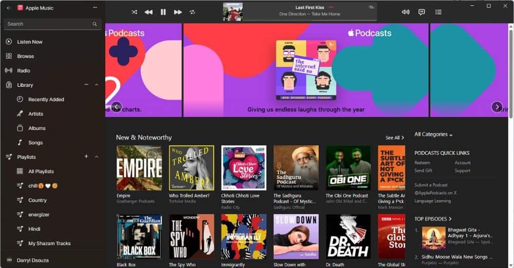Stream and Listen to Apple Podcasts on Computer