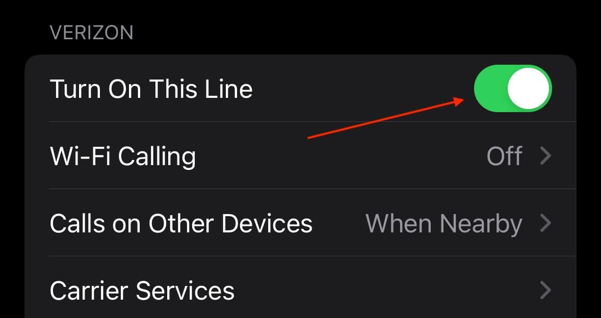 carrier voicemail iPhone Disable Cellular Line