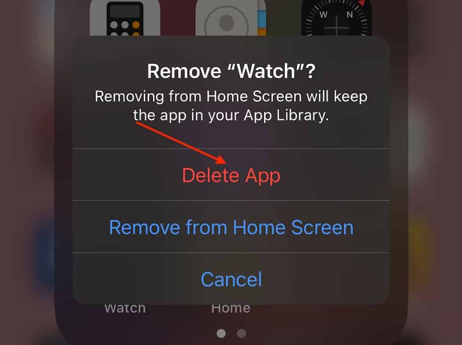 check for update watchOS 10.4 Delete App
