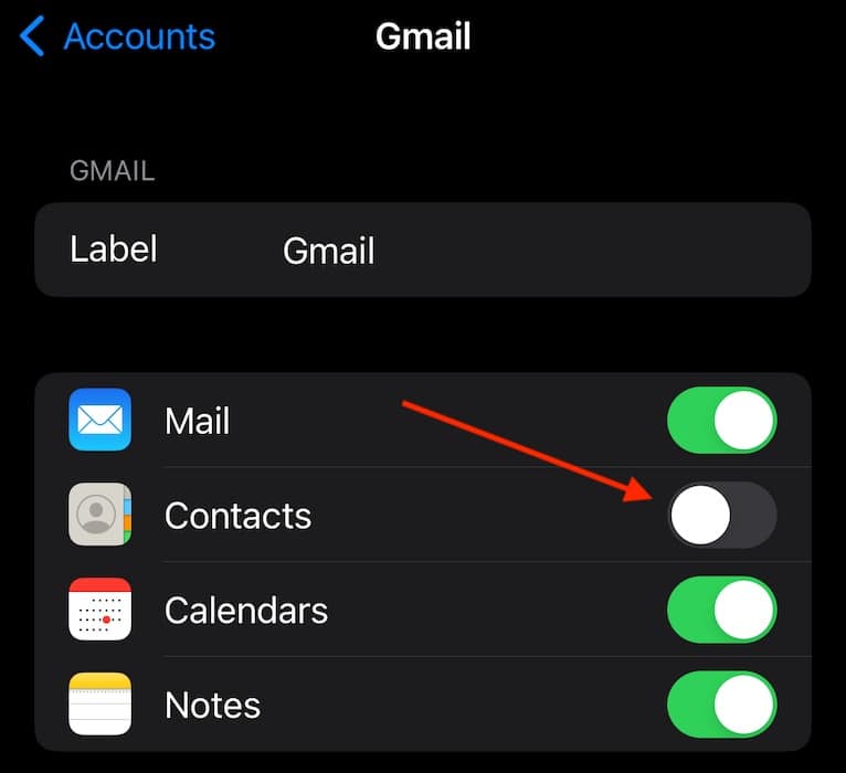 contacts automatically added iPhone Deselect Contacts