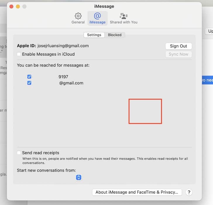 Configuring the iMessage Settings on a Mac