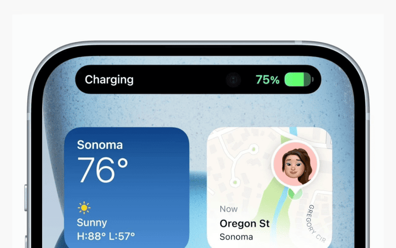 iPhone 15 charging Dynamic Island animation