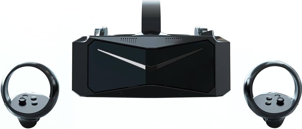 Pimax Crystal VR headset with controllers