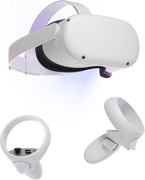 Meta Quest 2 VR headset with controllers