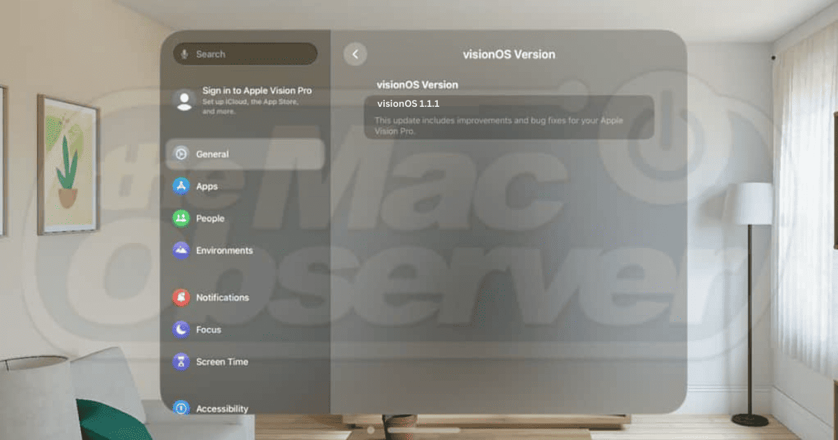 How To Install visionOS 1.1.1 on Your Apple Vision Pro