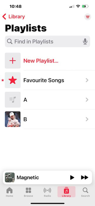 Favorite Songs Apple Music Home
