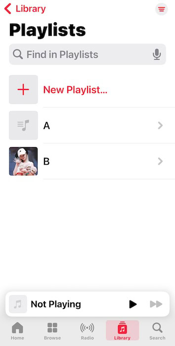 Opening Apple Music Playlists Blank