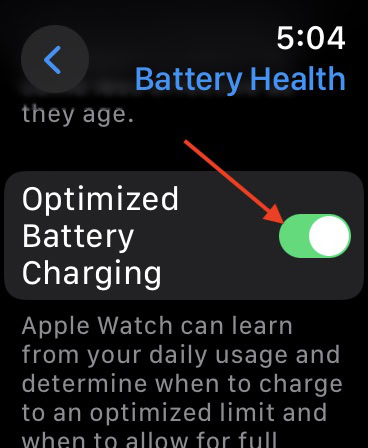 Apple Watch Charging Slow watchOS 10 Disable Optimized Battery Charging