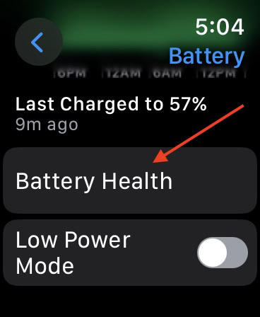Apple Watch Charging Slow watchOS 10 Tap Battery Health