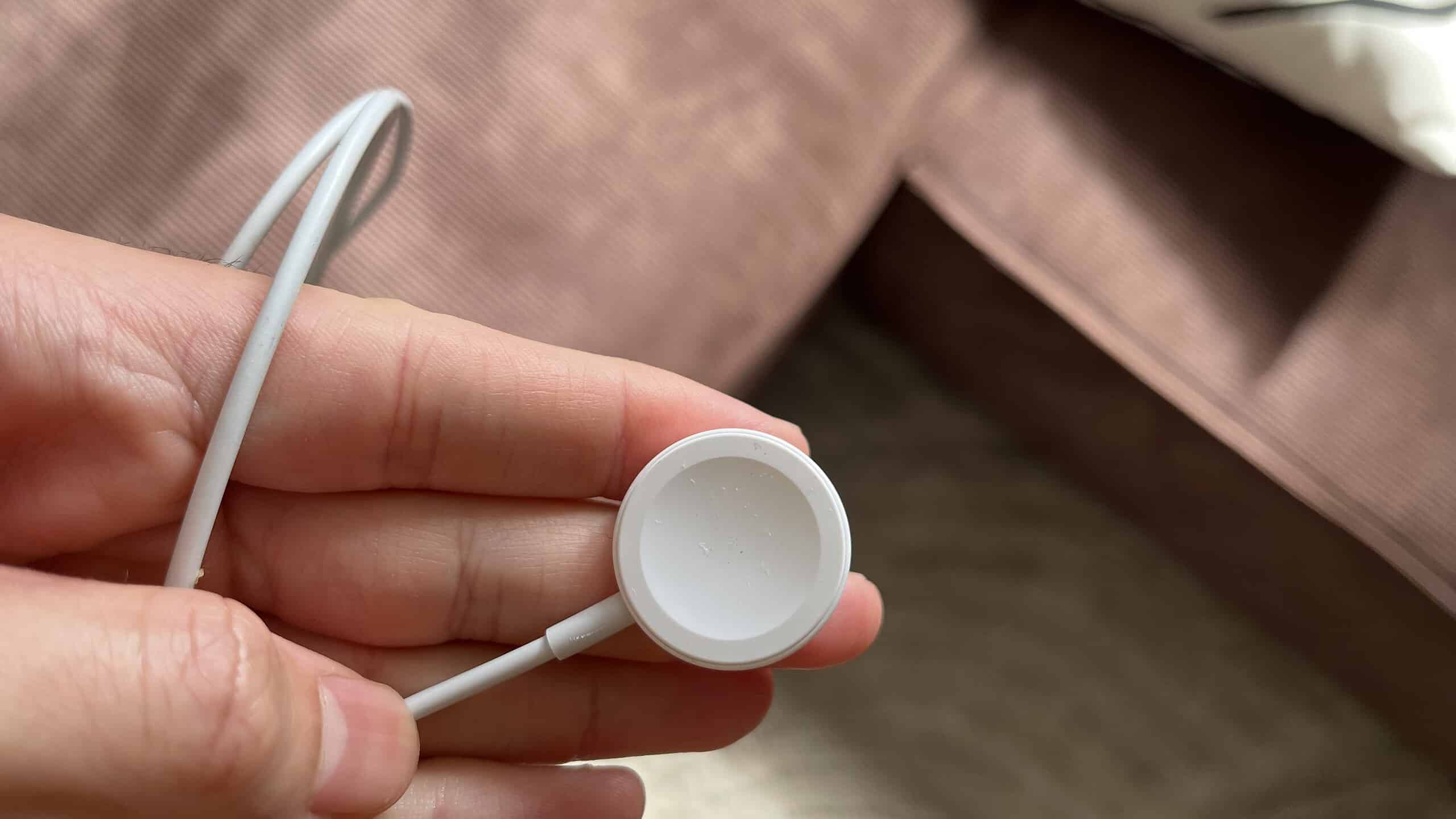 Apple Watch dust showing up on a charger
