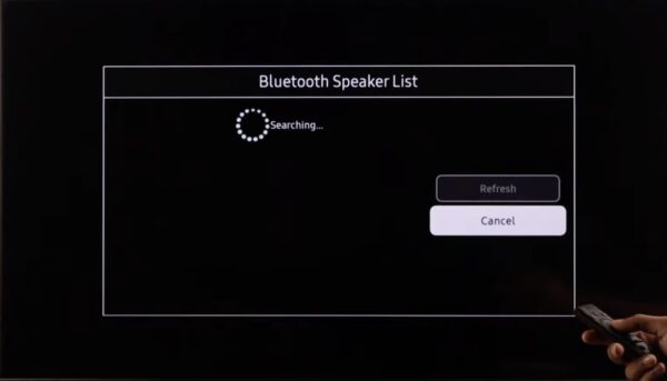 Clicking Bluetooth Speaker List Settings