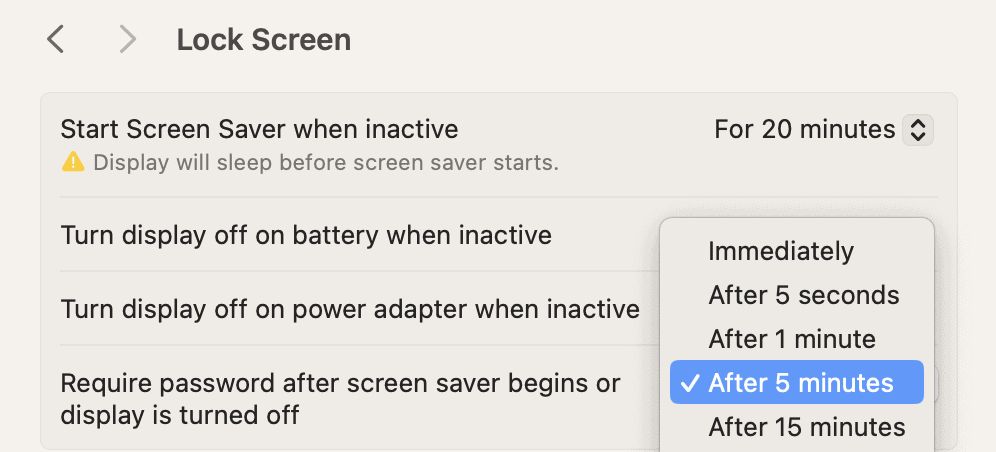 Change the sleep time on a Mac in System Settings srcset=