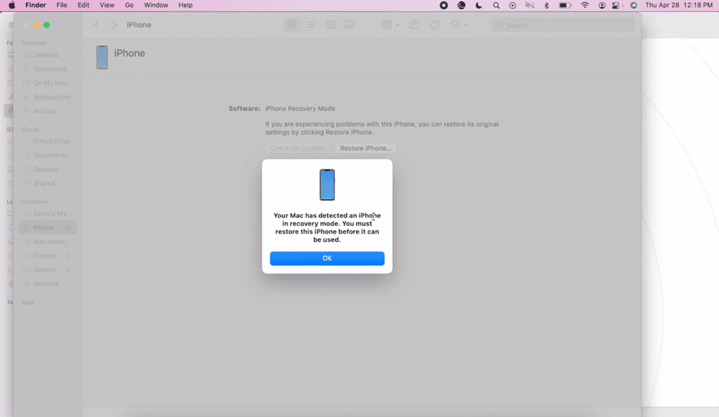 DFU Mode Restore