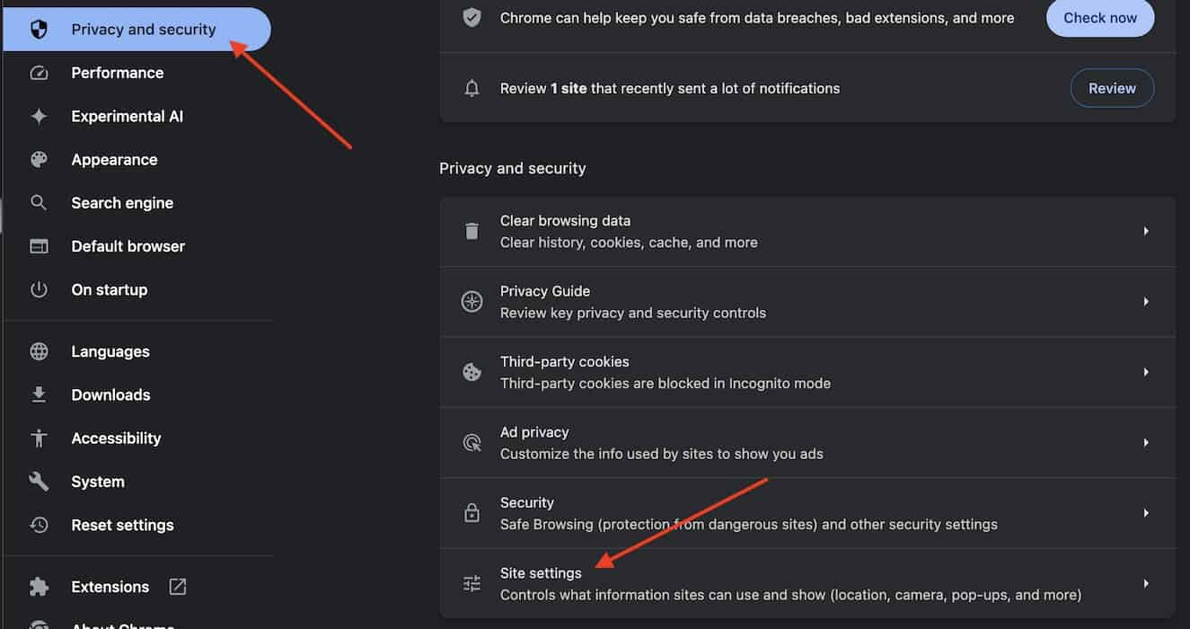 Disable Adobe Genuine Alert Mac Site Settings Google Chrome