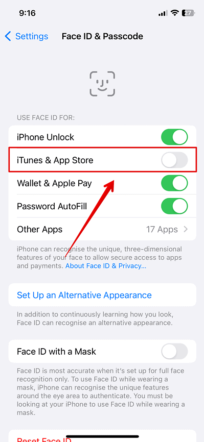 Enable iTunes and App Store