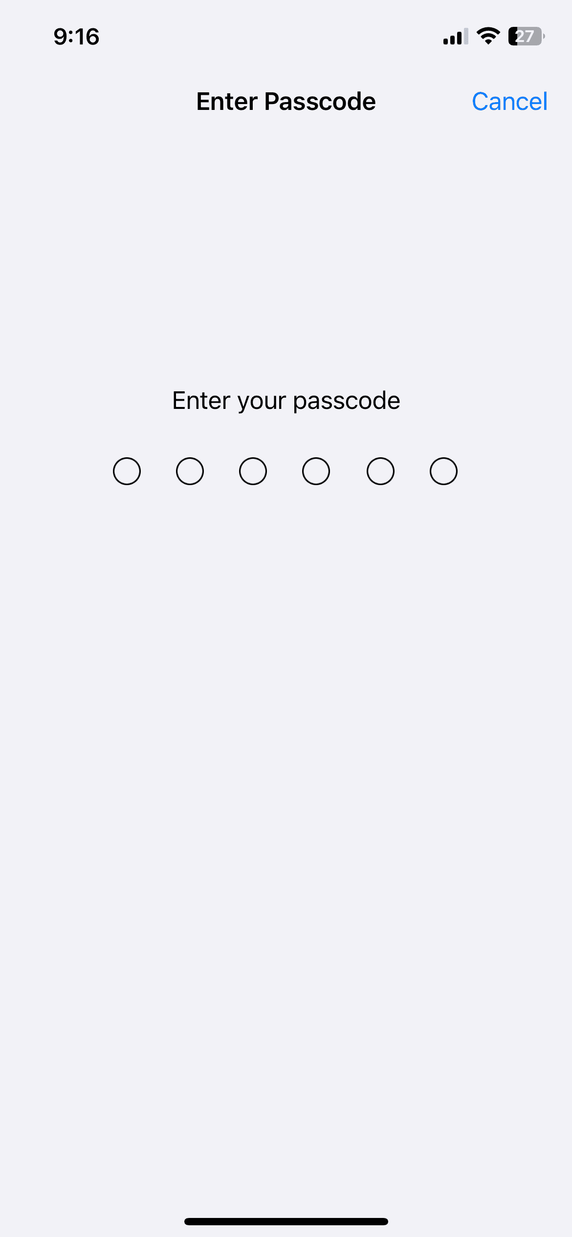 Enter passcode for FaceID