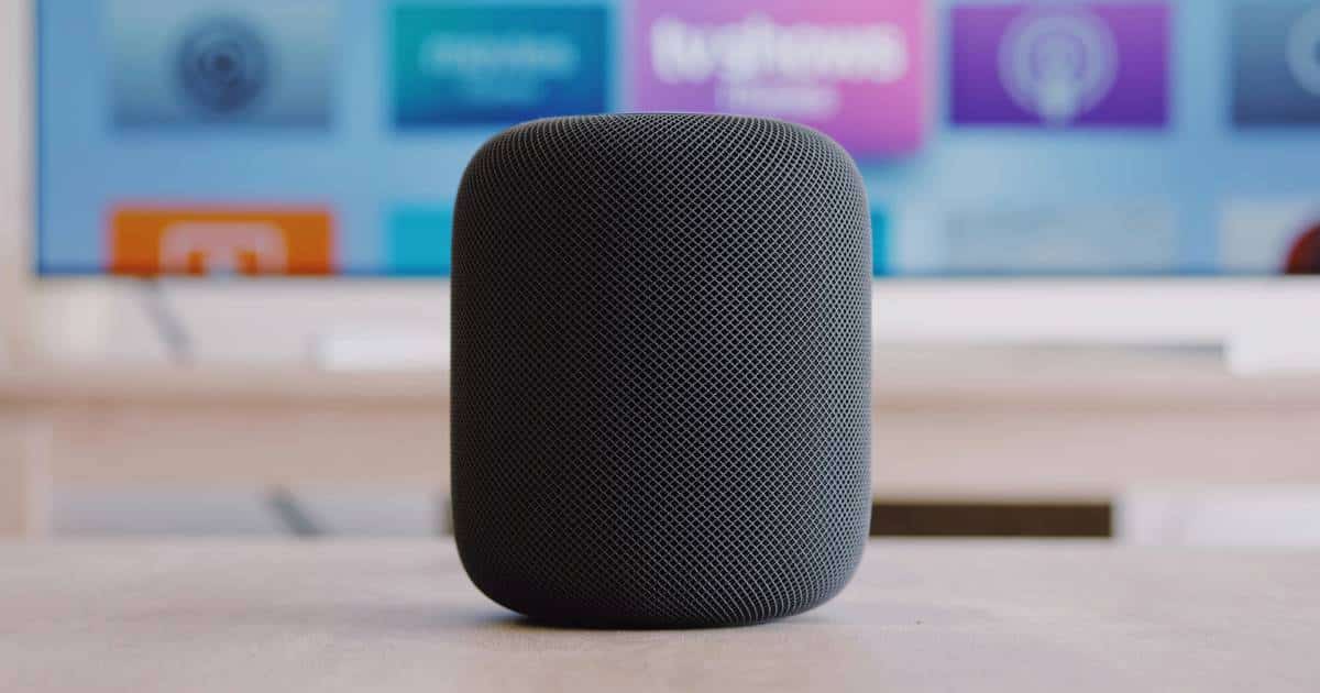 HomePod on table