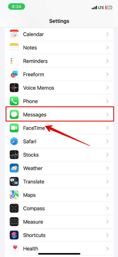 Open Messages app