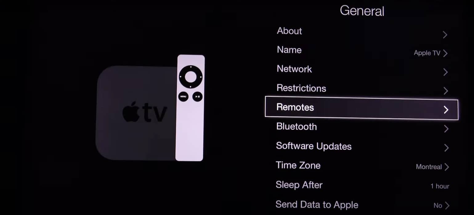 Clicking Remote Section on Apple tvOS