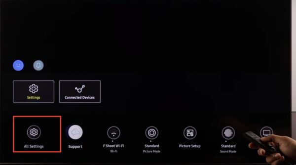 Opening Samsung TV All Settings