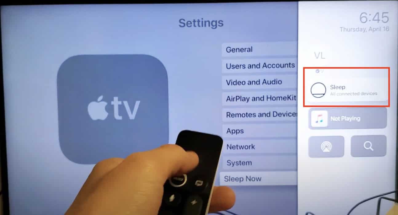 Using Remote to Turn off Apple TV