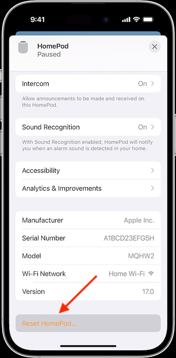 Terms Conditions Bug HomePod Reset HomePod