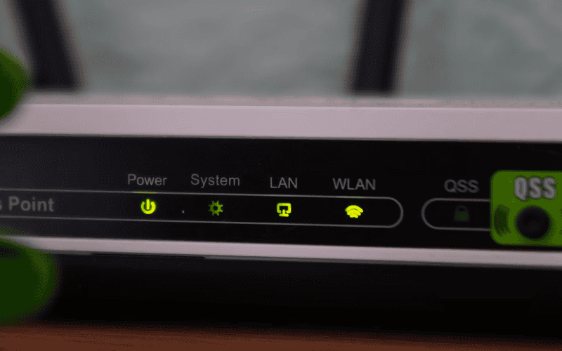 LED lights on Wi-Fi router