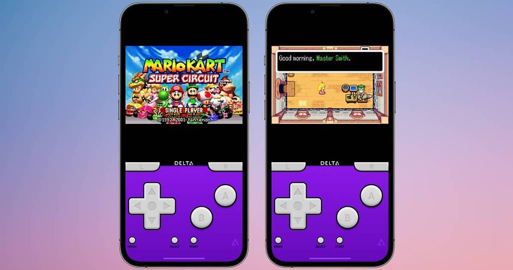 iPhone running Delta emulator