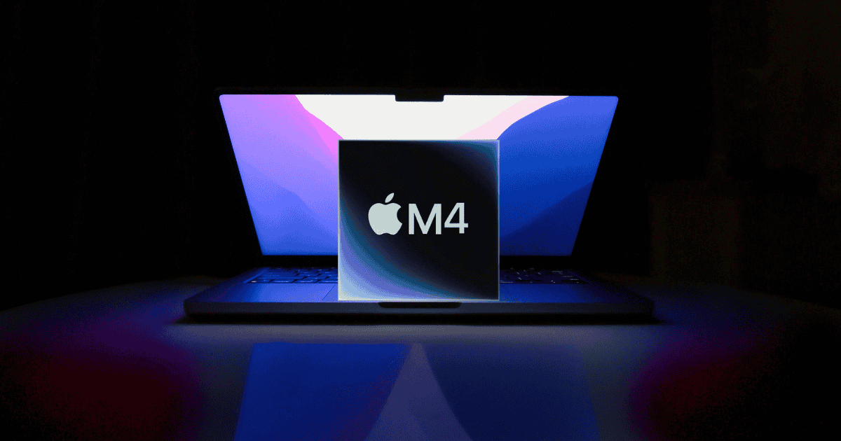M4 MacBook Pro half open