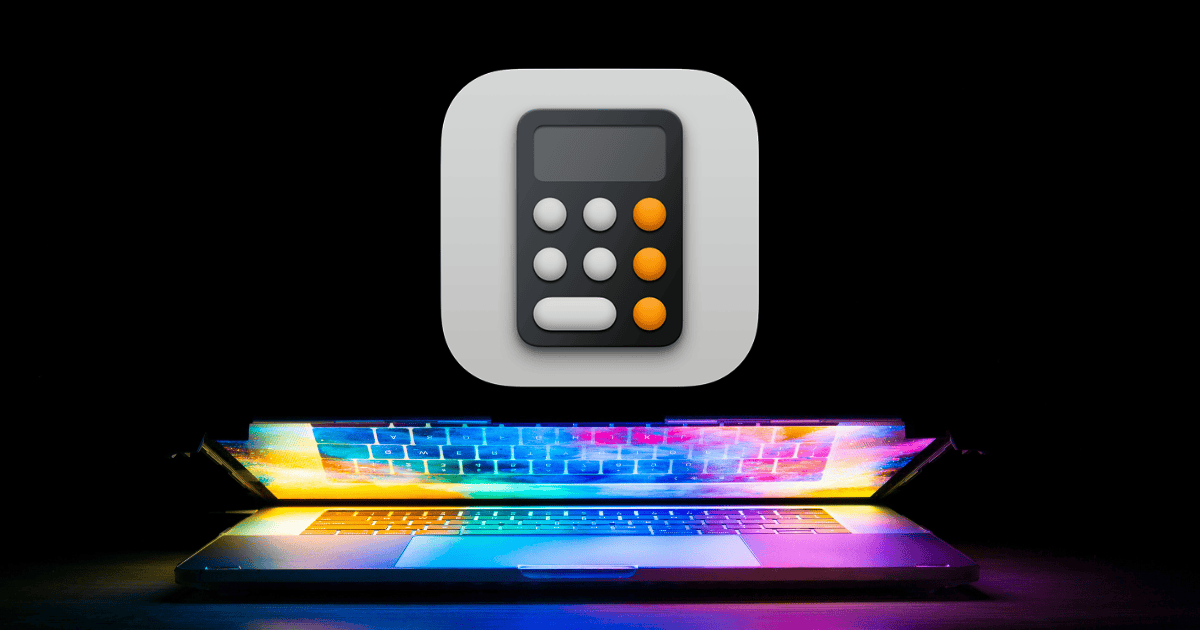Mac with calculator icon