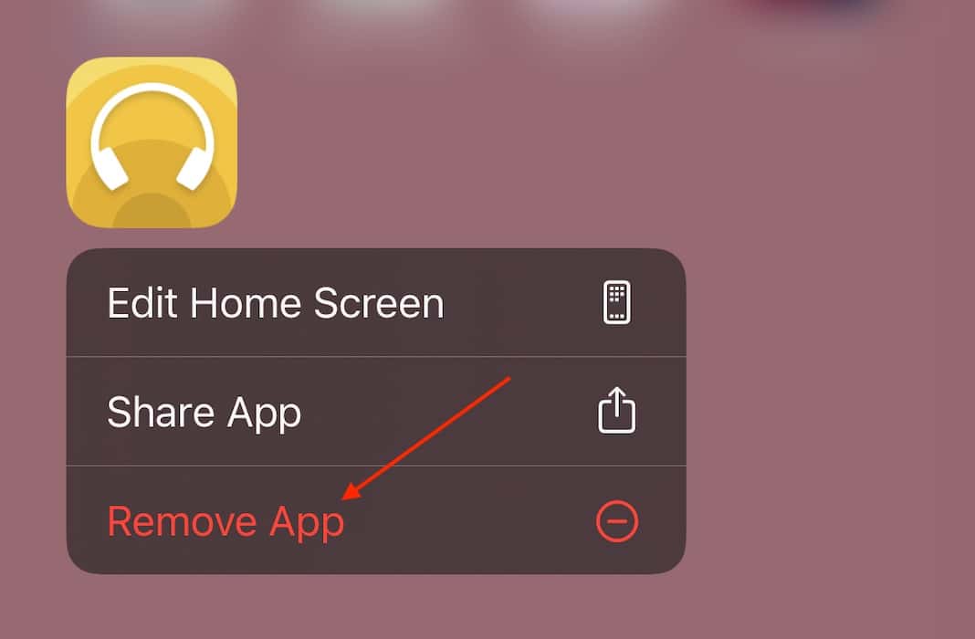 sony headphones app connecting iOS Remove App
