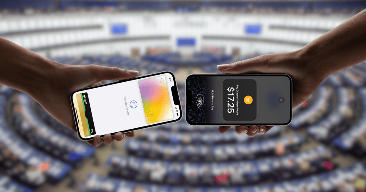 Tap to Pay with European Parliament behind
