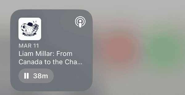 Podcast widget color change in Apple Podcasts