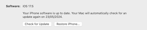Find iOS Update on Computer