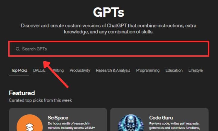Here You Can Search GPTs