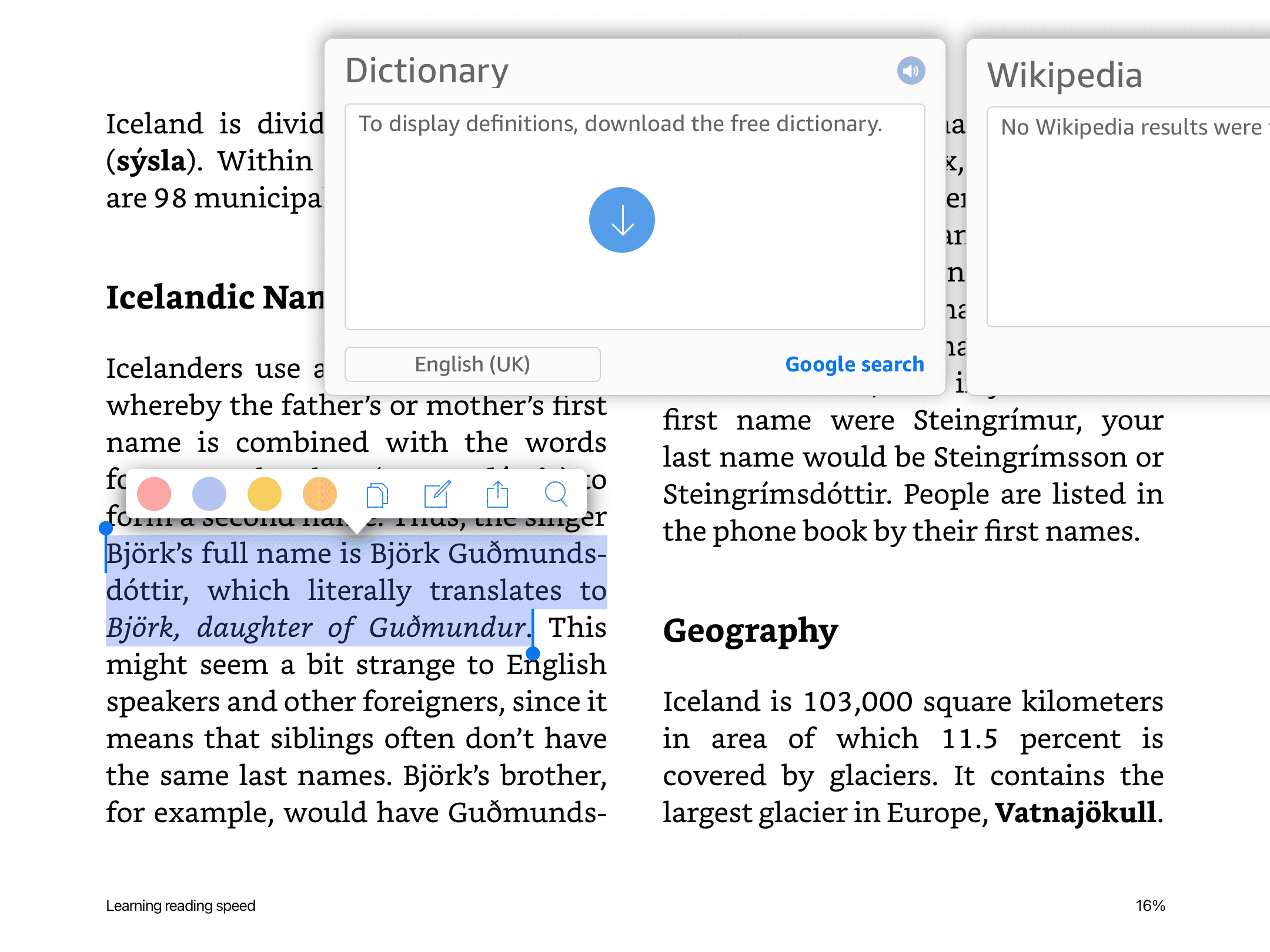 annotation features in the kindle app