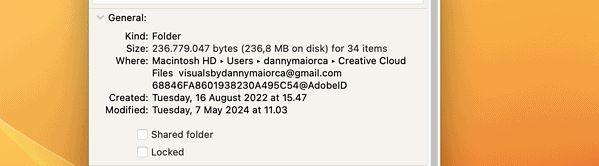 Folder Information on a Mac
