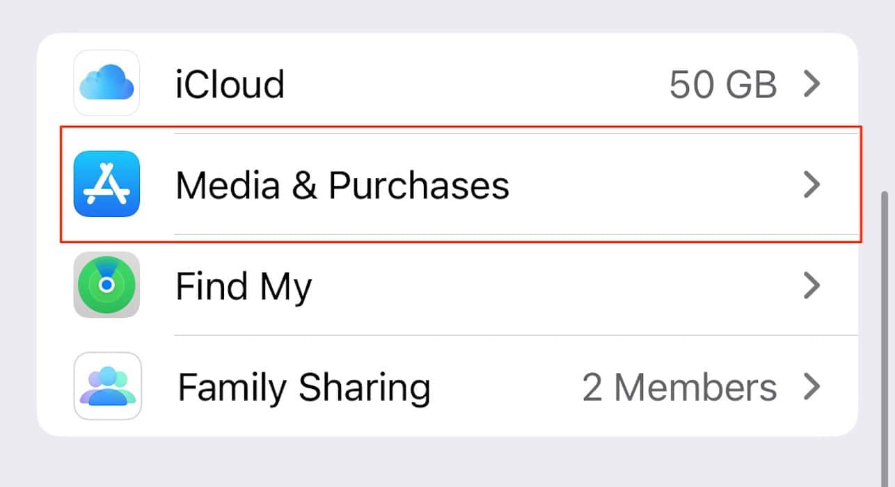 Select Media and Purchases on Your iPhone
