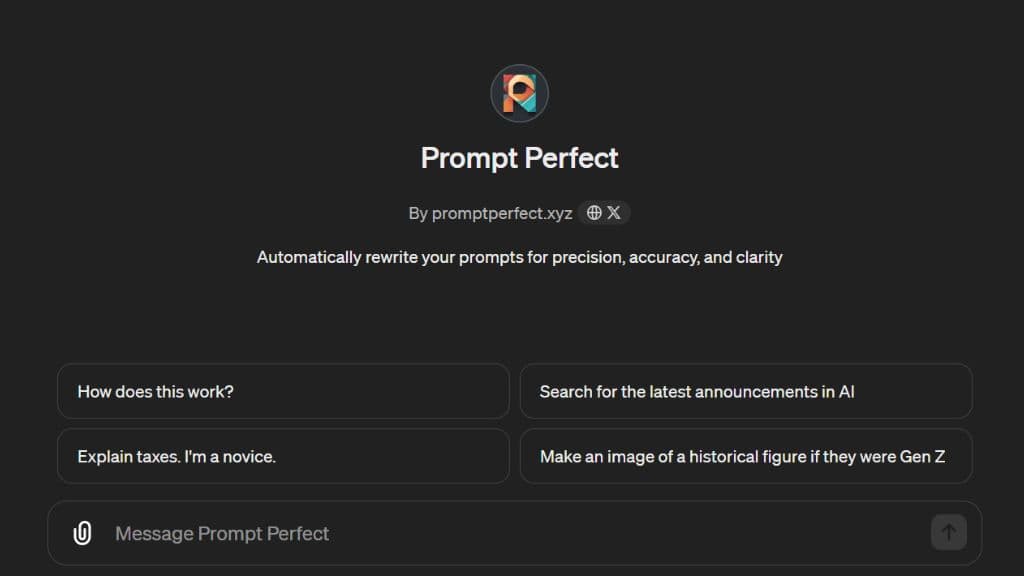 Prompt Perfect ChatGPT Plugin