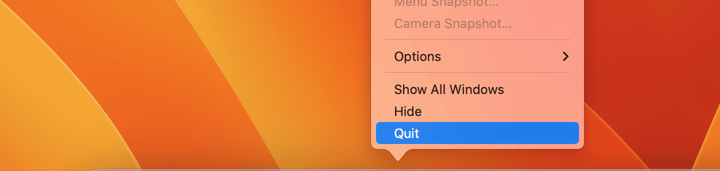 Quit an open app on your Mac