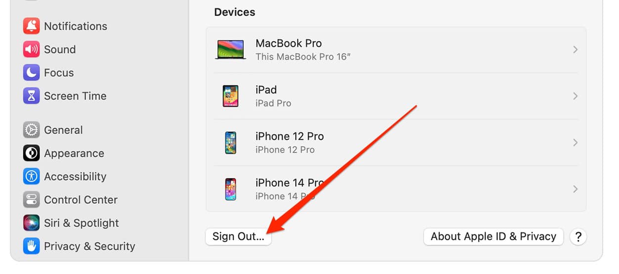 Sign out of your Apple ID on your Mac