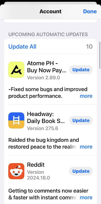 Click Update All App Store