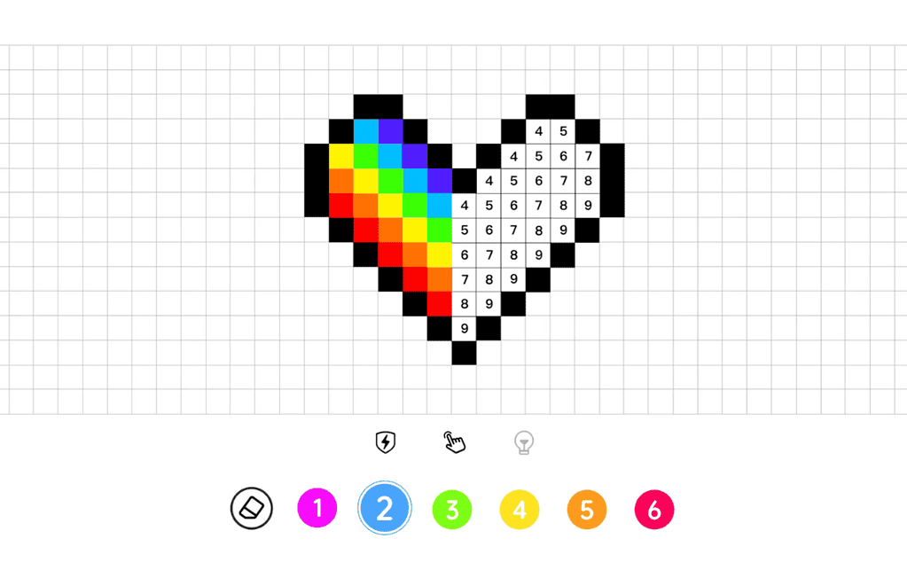 Colors by number game
